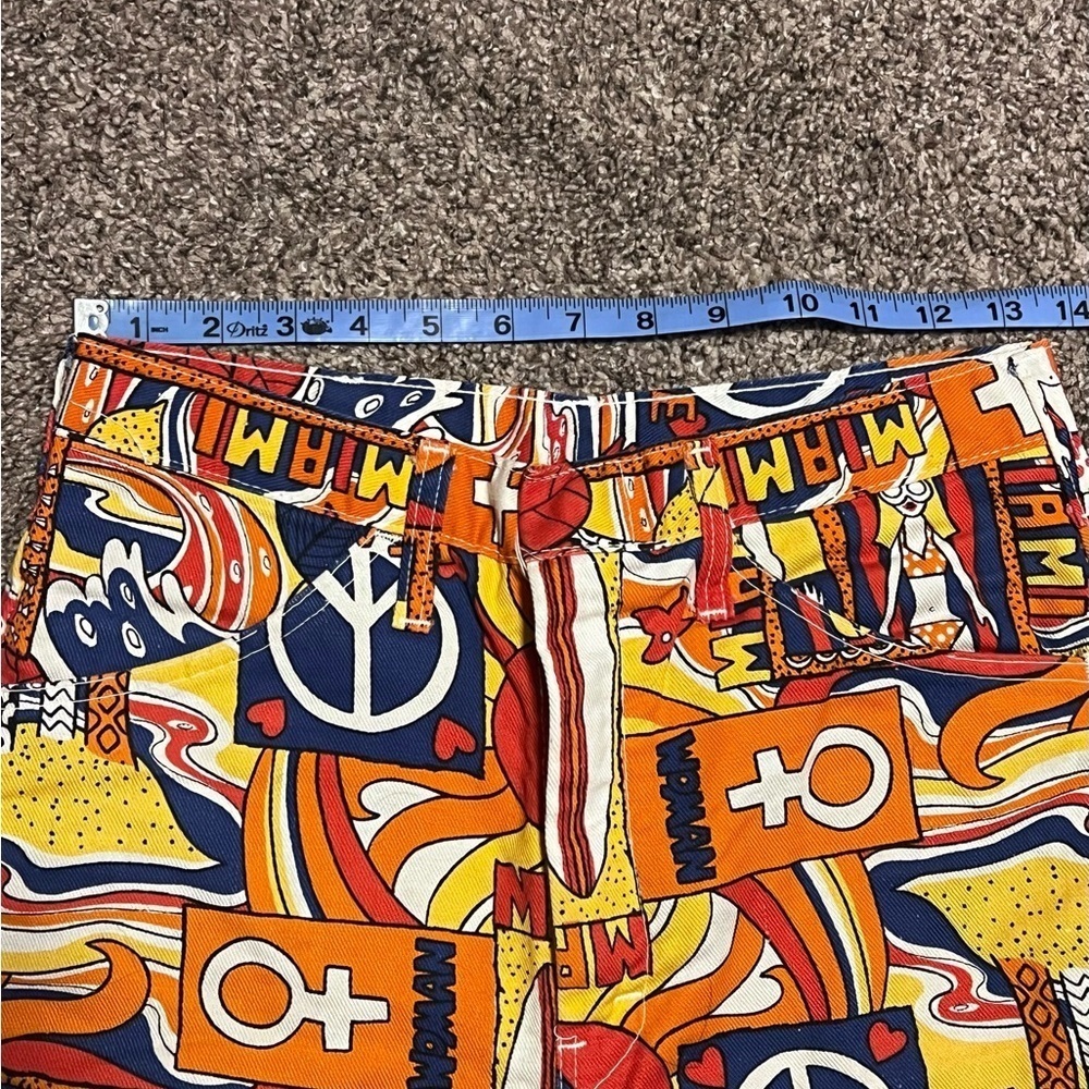 1970s Vintage Ladies Cut Off AOP Shorts Rare &1 Of A Kind!!!!! - Picture 4 of 9